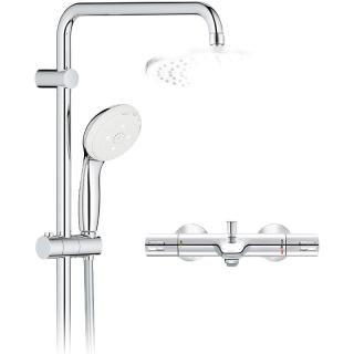 GROHE 高仪 新天瀑淋浴系列 淋浴花洒套装 27389002短杆花洒+34598000下出水龙头