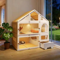 蔻丝 猫别墅家用室内猫笼子超大自由空间带猫砂盆一体一室一厅一卫猫窝