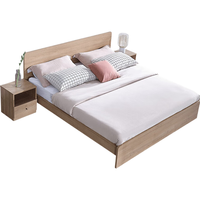 QuanU 全友 106318+105069 北欧板式床+床垫+床头柜 180*200cm