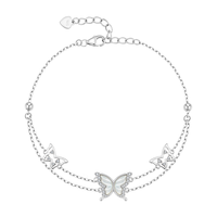 Grace Girl蝴蝶手链女玫瑰金小众银首饰个性简约圣诞节