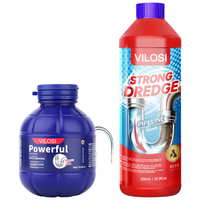 vilosi卫洛仕管道疏通剂浴室马桶厨房下水道地漏堵塞疏通养护啫喱清道夫