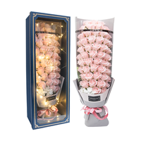 FirstLove 玫瑰永生花花束 粉色 51朵 礼盒装