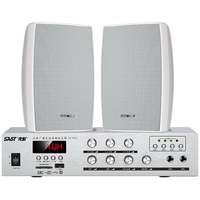 先科（SAST）SA-9016 壁挂式音响套装音箱喇叭功放机商用工程会议家用培训公共广播背景音乐P60一拖二 黑