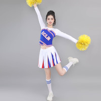 徽昂 啦啦操服装成人女套装儿童拉拉队比赛啦啦队健美短裙长袖