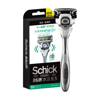Schick 舒适 水次元5智能调压手动剃须刀 痘肌/敏感肌型 1刀架+2刀头