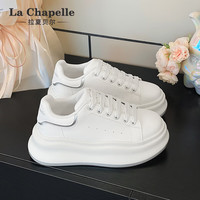 拉夏贝尔 女鞋 小白鞋 厚底增高板鞋
