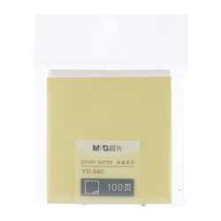 晨光 文具100张黄色便利贴76*76mm便签纸n次贴便签贴记事贴留言贴记事本子 办公用品YD-940
