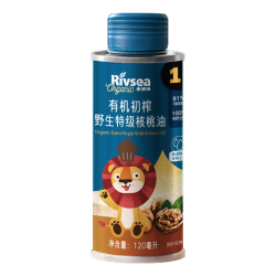 禾泱泱 有机初榨野生特级核桃油120ml宝宝辅食搭配热炒凉拌食用油 1阶有机野生特级核桃油120ml
