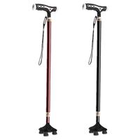 袋鼠医生拐杖老人防滑骨折医用四脚助步器伸缩手杖老年人扶手拐棍