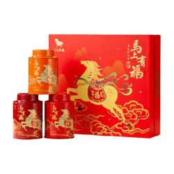 八马茶业 八马 bamatea 八马茶业 八马茶叶三大特级茗茶组合马上有福送礼年货茶礼盒
