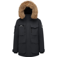 波司登(BOSIDENG)25年极寒90鹅绒羽绒服男女同款短款连帽保暖外套B250242317 黑色8056 6XL 200/116A 体重约190-200斤