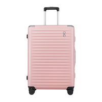 愛可樂 ECHOLAC  铝框拉杆箱 镁铝合金包角行李箱 双TSA防刮密码男女时尚PC登机箱183e粉色28英寸