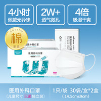 稳健医疗 稳健棉里层医用外科儿童口罩灭菌独立装一次性口罩三层防护不勒耳