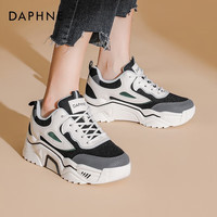 达芙妮 厚底老爹鞋女网面透气休闲运动鞋