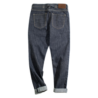 马登 重磅丹宁牛仔裤马毛皮直筒休闲裤