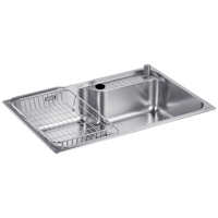 科勒 K-26957T 利欧单槽厨盆+冷热水抽拉龙头套餐