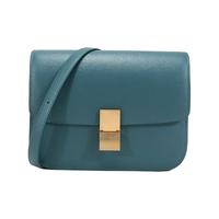 CELINE 思琳 Classic系列 女士皮革单肩豆腐包 189173XLA 07PS 灰蓝色 中号