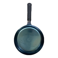 万代传章丘平底煎锅家用铁锅无涂层不易粘锅手工锻打牛排煎锅镜面煎蛋锅 木柄镜面平底煎锅（已开锅） 26cm