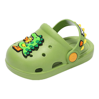 B.Duck 小黄鸭童鞋儿童拖鞋男童透气洞鞋女童可爱家居鞋0954绿色22
