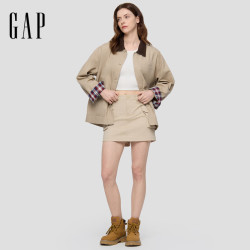 Gap 男女装春季巴恩风灯芯绒翻领口袋纯棉宽松外套791856