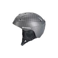 MOON专业滑雪头盔 PC一体成型 透气可拆卸耳棉 男女通用 织碳纤 S码