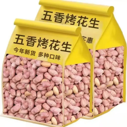 朱氏朱福记 新五香花生米山东特产烤熟蒜香奶香原味下酒 250g*2袋