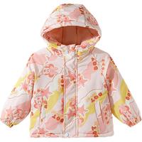迪士尼宝宝 【三防棉服】秋冬夹棉加厚女童棉服连帽防风保暖户外软壳外套