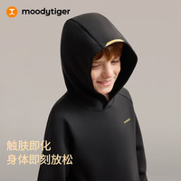 moodytiger【新年系列】儿童空气层卫衣柔软亲肤26年男女童红色圣诞连帽上衣 曙光红 170