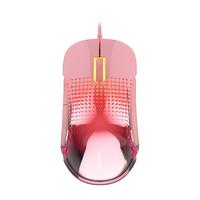 AJAZZ 黑爵 AJ358 有线鼠标 10000DPI RGB 樱花粉