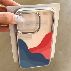 A红蓝拼色适用iPhone7-16系列手机壳