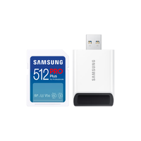 SAMSUNG 三星 512GB SD存储卡ProPlus U3 V30 4K超高清专业数码相机内存卡读速180MB/s写速130MB/s