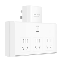 deli 得力 27083 品字形插排 二位五孔 总控款