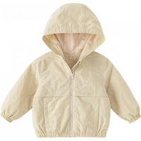 戴维贝拉（DAVE＆BELLA）儿童外套连帽女童上衣背包造型宝宝衣服2024春装休闲男童外衣 柠檬黄 80cm（身高73-80cm）