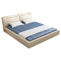 DeRUCCI 慕思 QB-W008 真皮软床 黑色 150*200cm