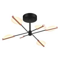 Panasonic 松下 焕昕系列 HHLZ5603 北欧现代吊灯 40W 黑色+香槟金 六头