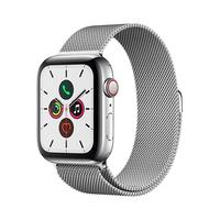 Apple 苹果 Watch Series 5 GPS+蜂窝款 智能手表 44mm 银色不锈钢表壳 银色米兰尼斯表带 (GPS)