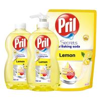Pril 玉莹 小苏打洗洁精 750ml*2瓶+1L 柠檬香