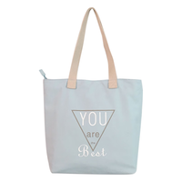 雨凡 女士单肩帆布包 三角 BD037 淡蓝 中号