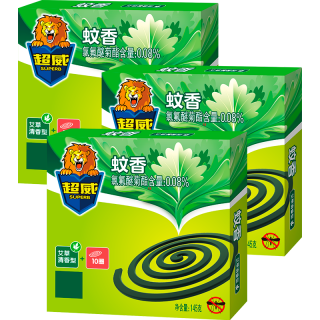 超威 蚊香 艾草清香型 10盘 3盒 +1个接灰盘
