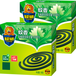 超威 长效驱蚊艾草清香型 10圈 2盒 +蚊香盘1个
