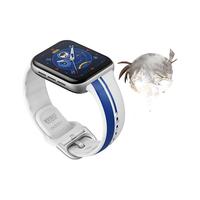 OPPO Watch 2 柯南限定版 eSIM智能手表 42mm 银色铝合金表壳 蓝白氟橡胶表带 (北斗、GPS、血氧、ECG)