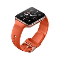 OPPO Watch 2 eSIM智能手表 42mm 金色铝合金表壳 橘金色氟胶表带（血氧、心率、NFC）