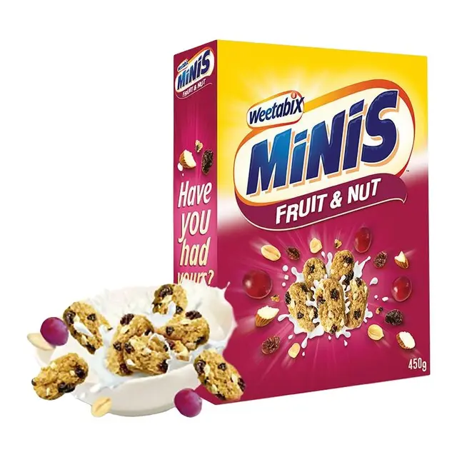  维他麦 英国进口 维他麦 Weetabix  水果麦片 即食谷物早餐小饼 含丰富干果坚果 营养冲调可零食代餐 450克