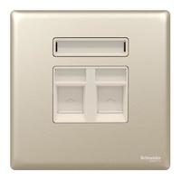 Schneider Electric 施耐德电气 珍铂系列 电脑电话插座 晨曦金