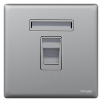 Schneider Electric 施耐德电气 珍铂系列 电话插座 烟云灰