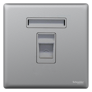 Schneider Electric 施耐德电气 珍铂系列 超五类电脑插座 烟云灰