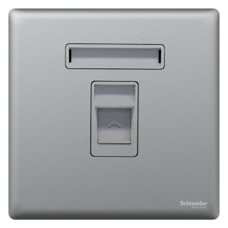 Schneider Electric 施耐德电气 珍铂系列 超五类电脑插座 烟云灰