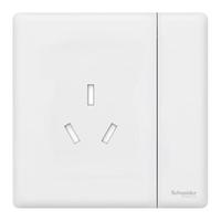 Schneider Electric 施耐德电气 珍铂系列 NP115_2_10S_WE_C1 10A一开三孔插座 丝绒白