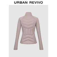 UR2025秋季女装休闲简约绗缝收腰羽绒服外套UWM150038 藕粉色 L
