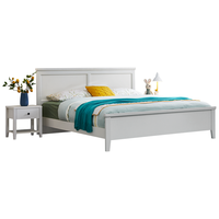 QuanU 全友 125801 北欧田园木纹床+床头柜 1.8m床